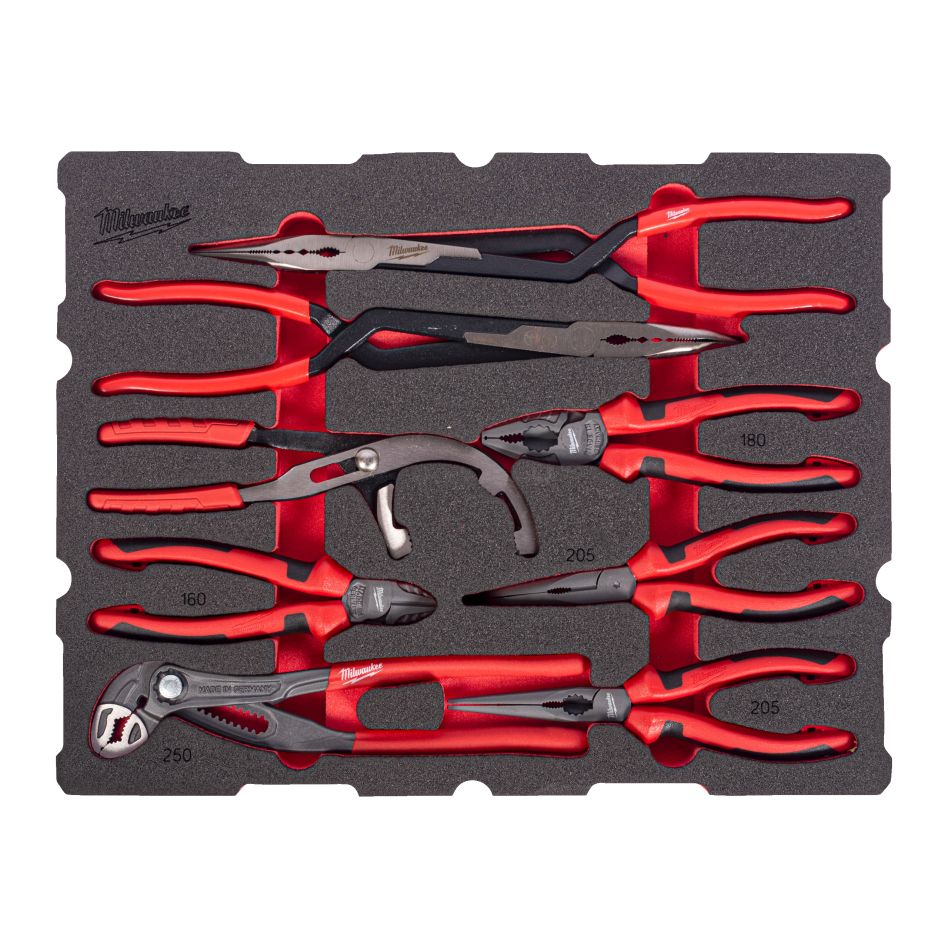 Milwaukee Zubehör 4932501878 Schaumstoffeinlage PACKOUT Zangensatz 9-teilig