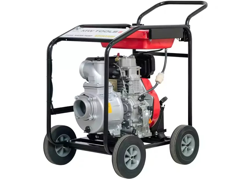 MW-Tools 724562279 WP9400D Wasserpumpe 4" - 96.000 L/h - 10 HP Diesel - Elektrostart