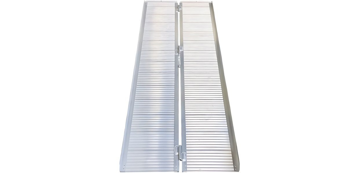 MW-Tools 754751839 ARP1006 Aluminium Rollstuhlrampe 2-fach 300 kg 2400x720 mm