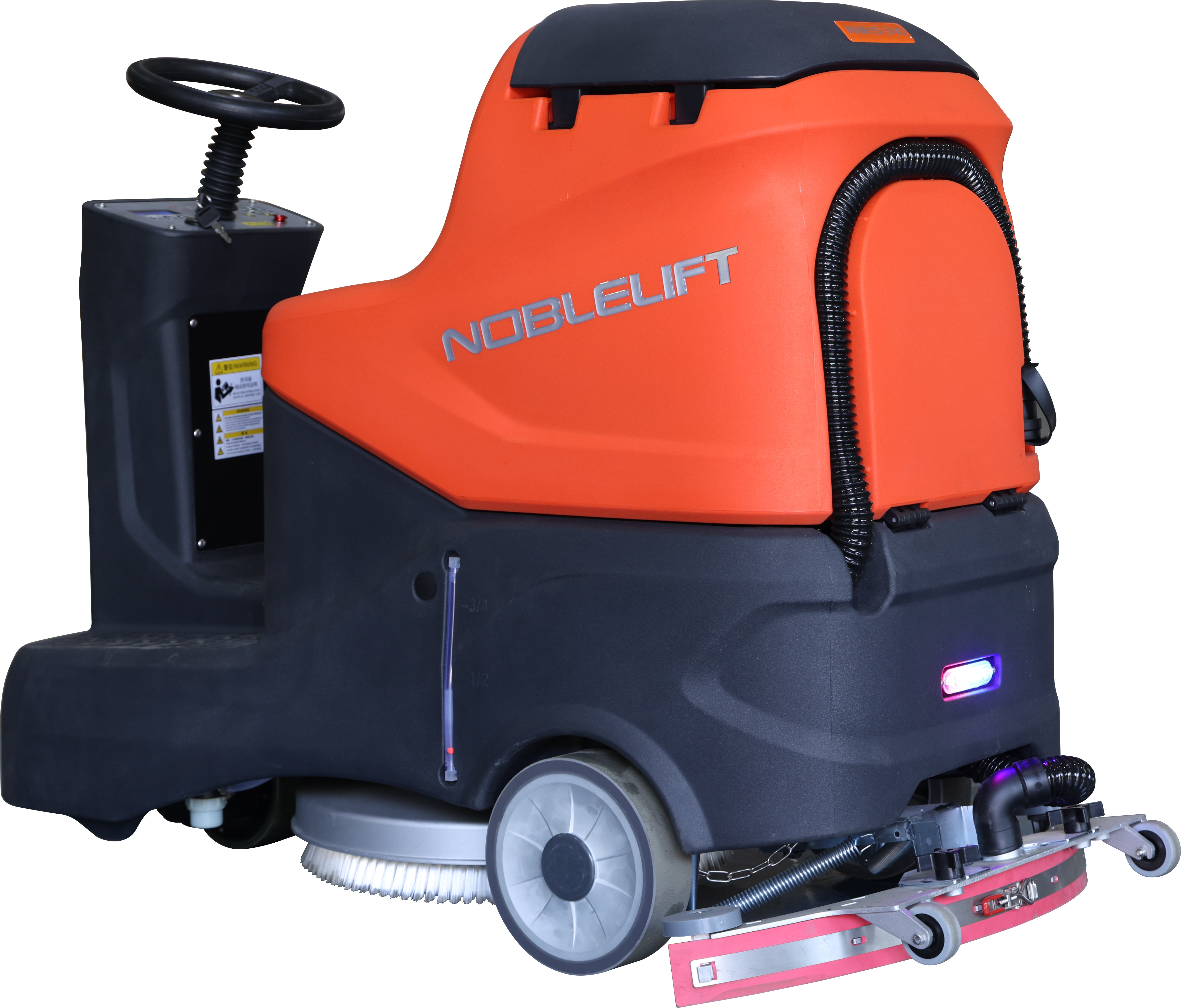Noblelift NR530 Schrubber mit Sitz 530mm 70l Kapazität 2x 12V 100Ah Batterie und Ladegerät