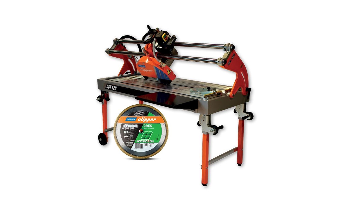 Norton Clipper 70184602016 CST 120 ALU Aluminium Fliesensäge, Naturstein 1200 mm