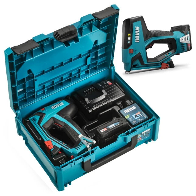 Novus 031-0364 J-550 Accu Tacker 18 Volt 2,0 Ah in koffer 6-16 mm + Nieten