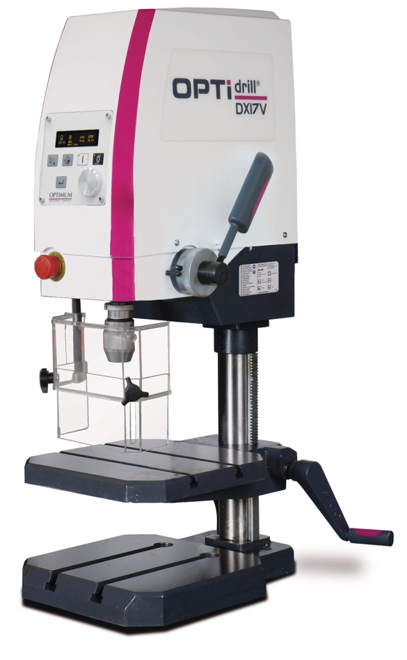 Optimum 713020170 DX17V Präzisions-Tischbohrmaschine Vario 16mm 1000 Watt 230V