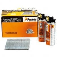 Paslode Befestigung 300280 AF16 x 63 mm - AF16 Stifte, Edelstahl A2 - 20° schrägmagaziniert - 1,6 mm Draht (inkl. Gaskartuschen) 2000 Stück