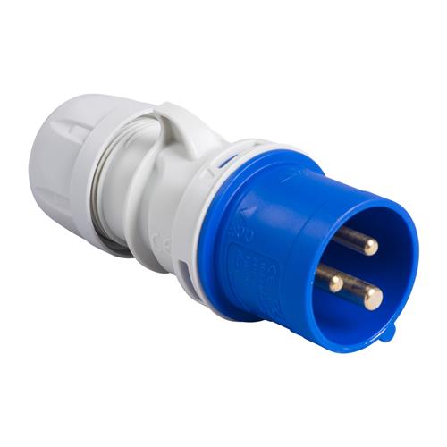 PCE 41.000 Stecker CEE 16A - 230V - 3P - IP44 - 6h - blau