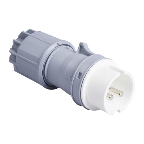 PCE 41.115 Stecker CEE 16A - 42V - 2P - IP44 - 12h - weiß