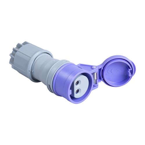 PCE 42.105 Kupplungsstecker CEE 16A - 24V - 2P - IP44 - lila