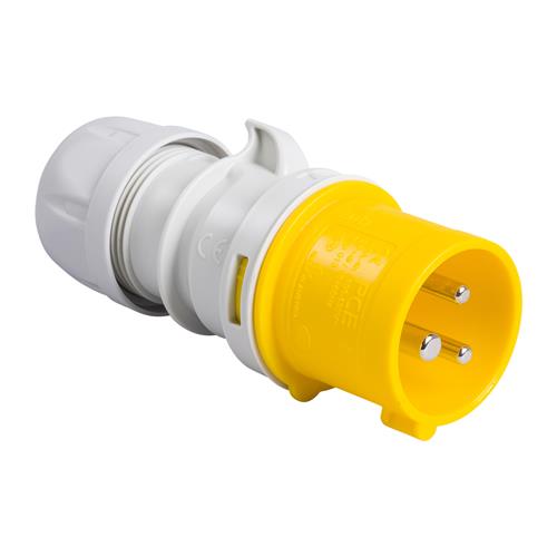 PCE 41.130 Stecker CEE 16A - 110V - 3P - IP44 - 4h - gelb