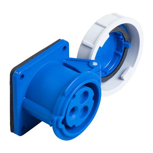 PCE 44.002 WCD Unterputz CEE 16A - 230V - 3P - IP67 - 6h - blau