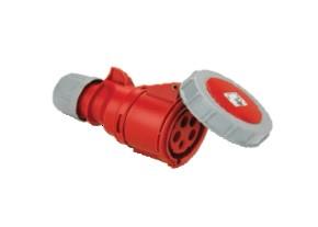 PCE 42.042 Kupplungsstecker CEE 32A - 400V - 5P - IP67 - 6h - rot