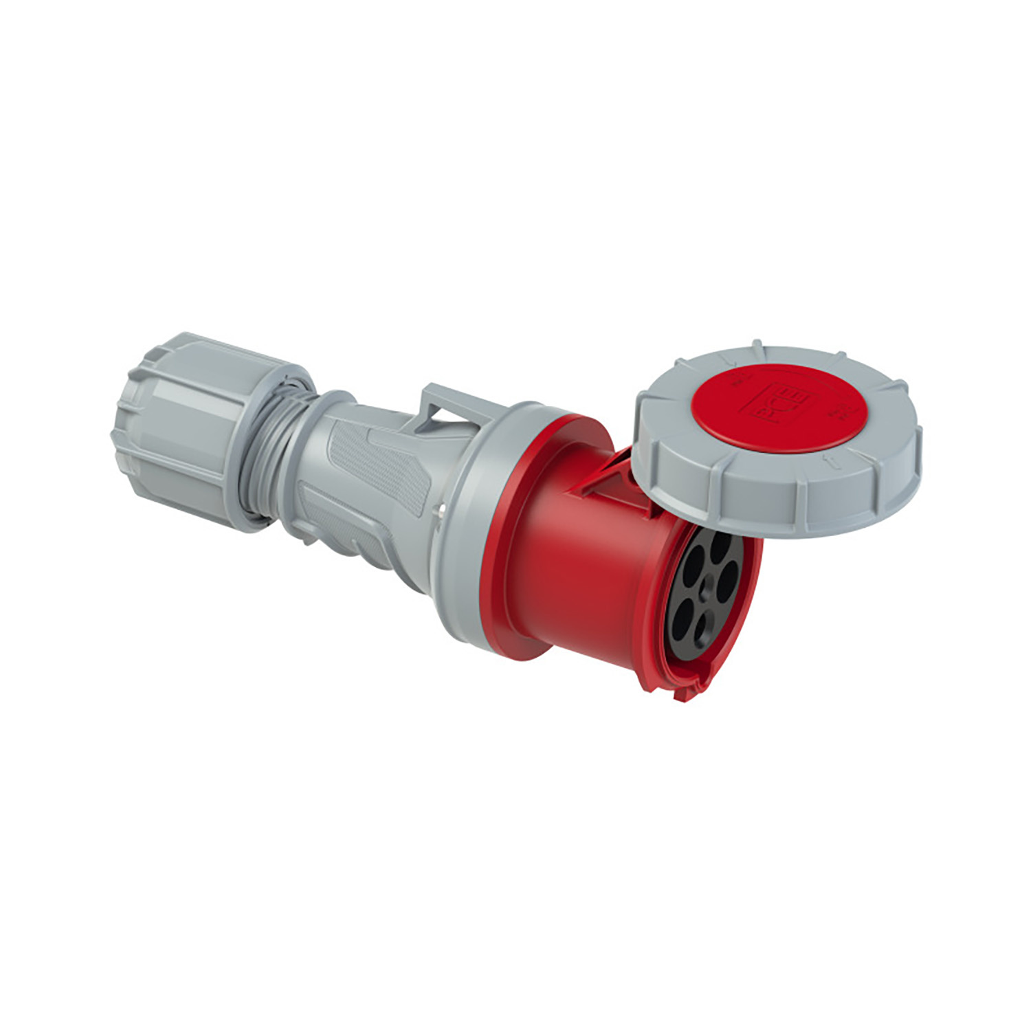 PCE 107702 CEE-Gegenstecker 63A 5p 400V 6h rot