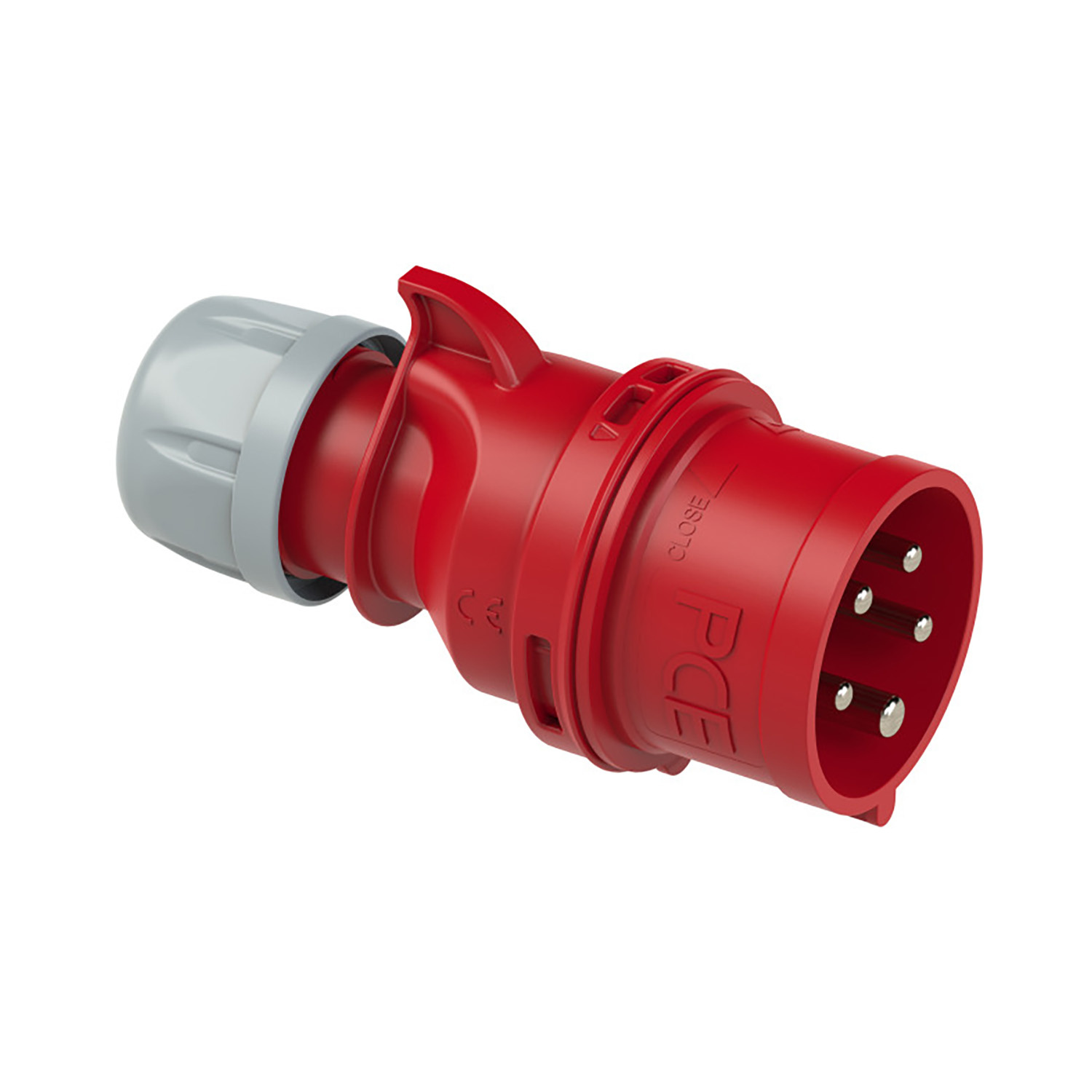 PCE 102224 CEE-Stecker 32A 5p 400V 6h rot