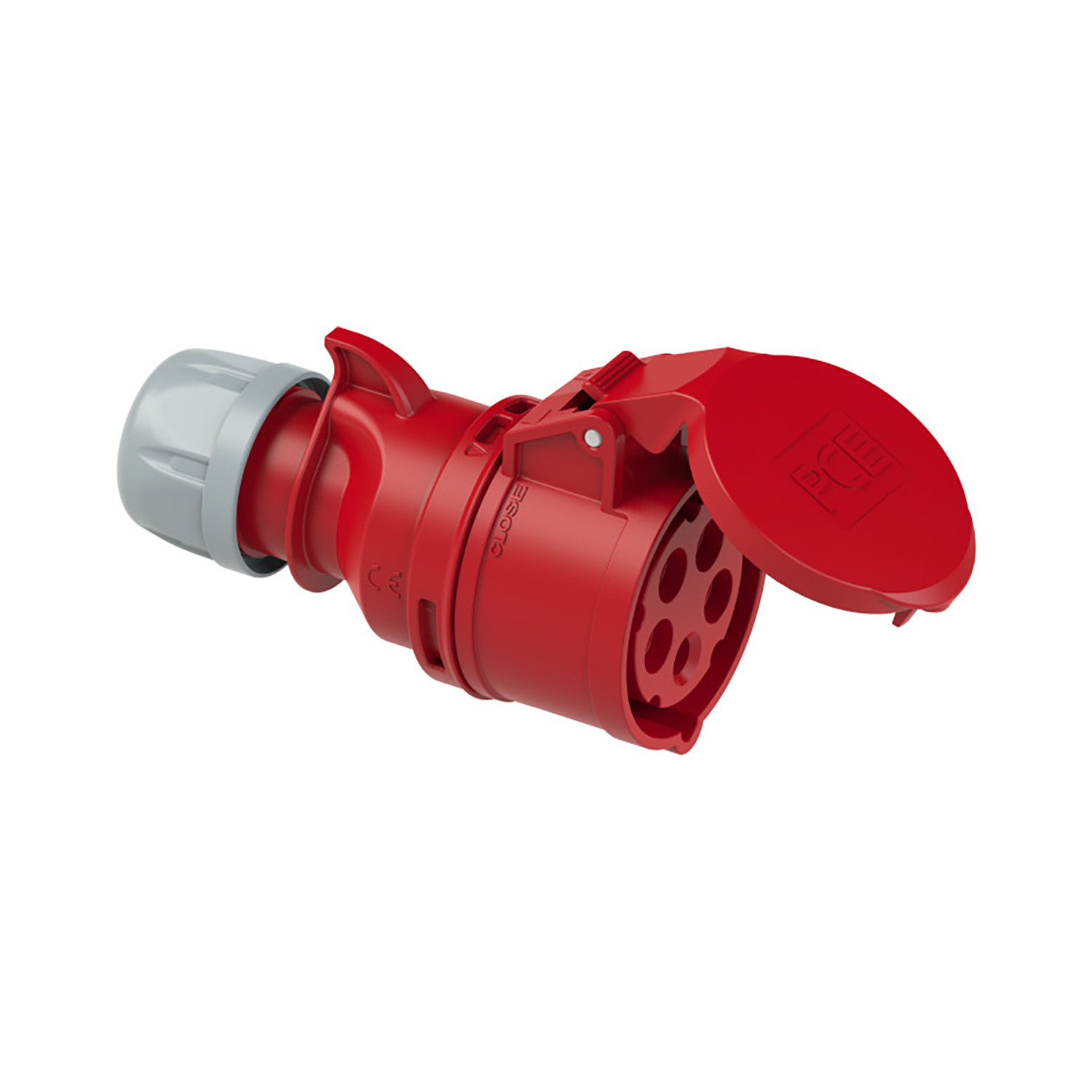 PCE 102737 CEE-Steckdose 32A 5p 400V 6h rot