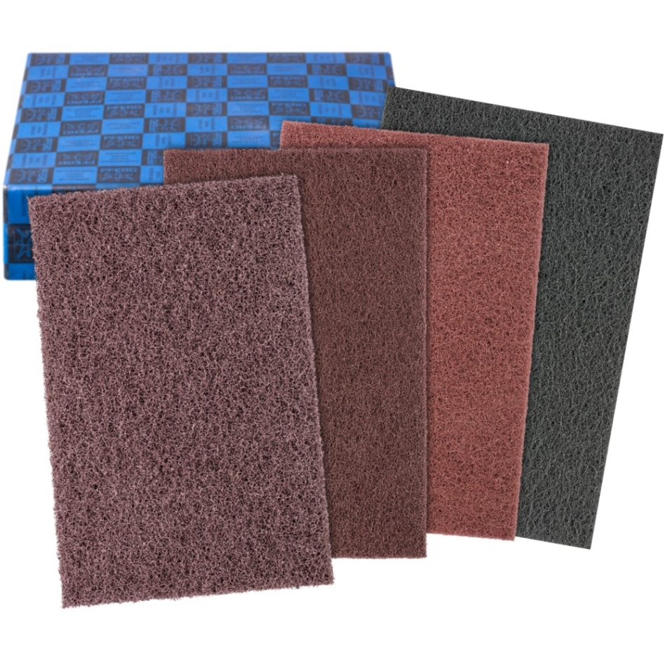 Pferd 44698001 POLINOX Vlies-Handpad-Set PVSK 4 Stück 154x224 mm A100, A 180, A 280, SIC 400 für die Nachbearbeitung