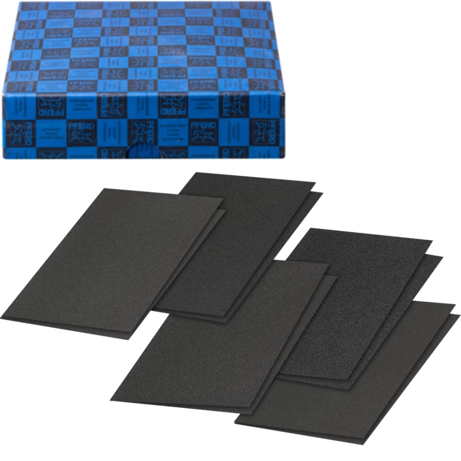 Pferd 45098041 10-teiliger Satz Tuch-Korund-Schleifblätter 230x280 mm BG BL A40, 80, 100, 120, 180 universal
