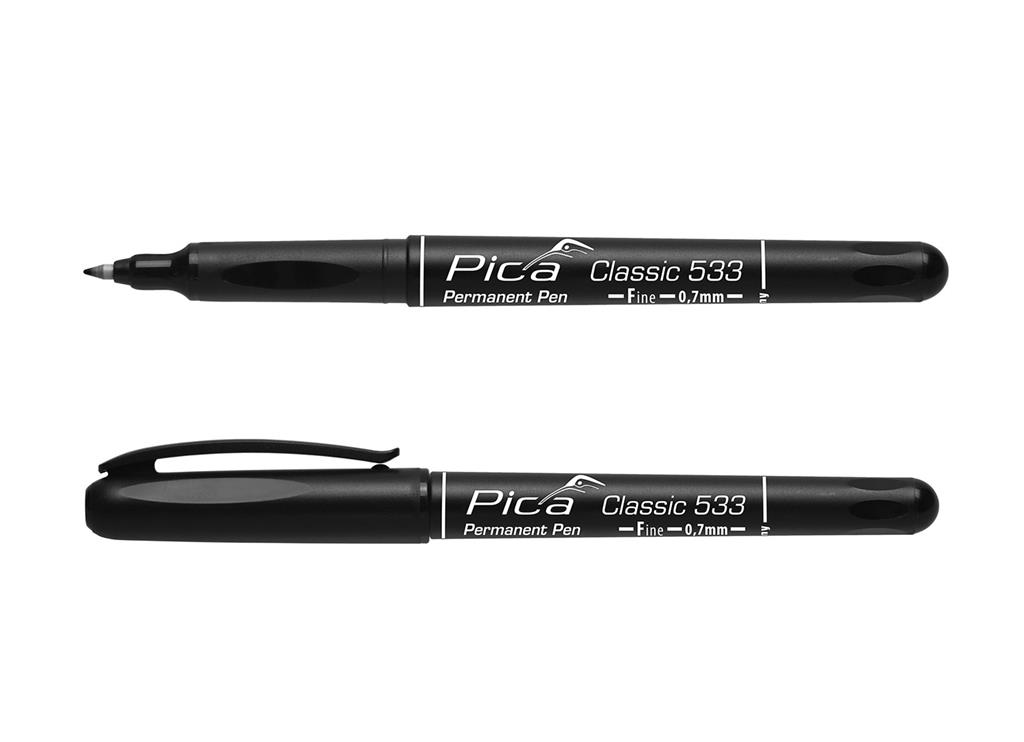 Pica PI53346 533/46 Dauerkugelschreiber 0,7MM RUND SCHWARZ 10 Stück