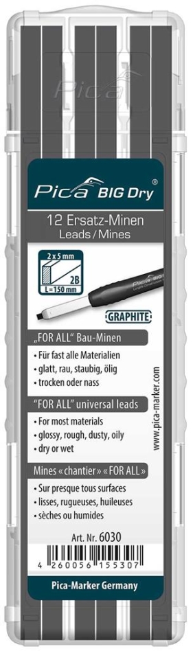 Pica PI6030 BIG Dry Refill Graphit