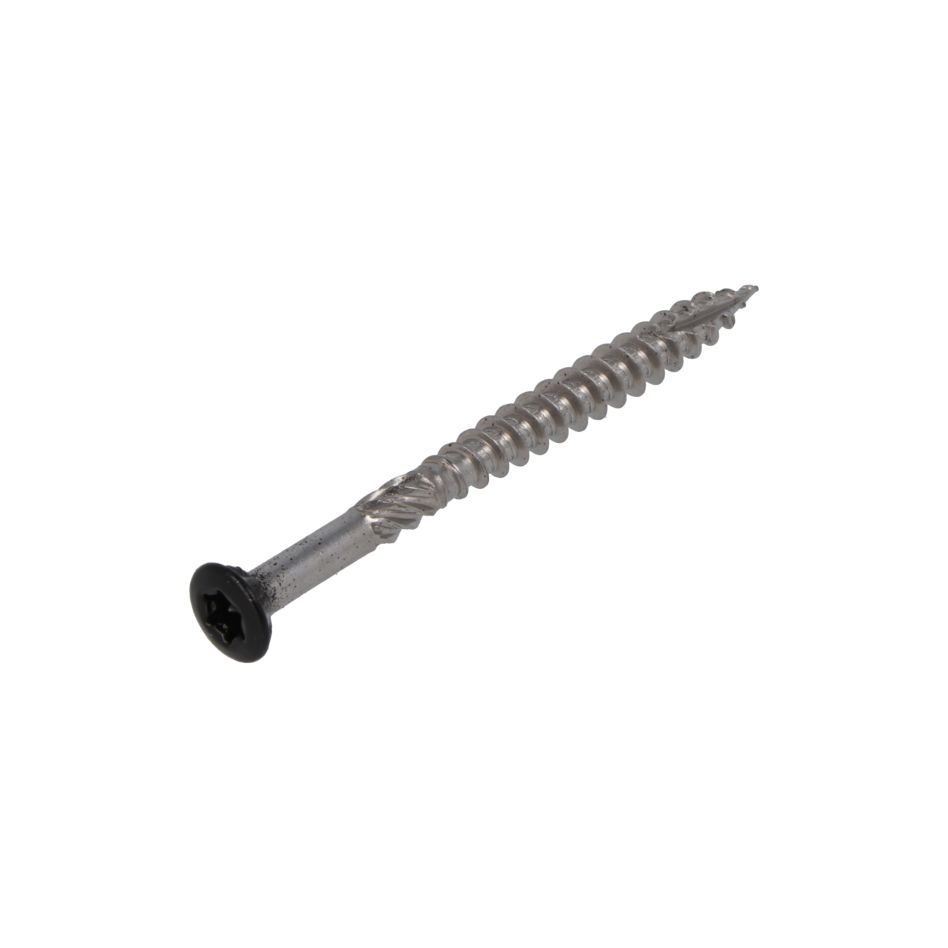 Proftec 5207.31.42405 Gartenholzschraube RVS-410 LK Schwarzer Kopf +Schneidspitze TX-25 5,0 x 80/48 mm - 100 Stück