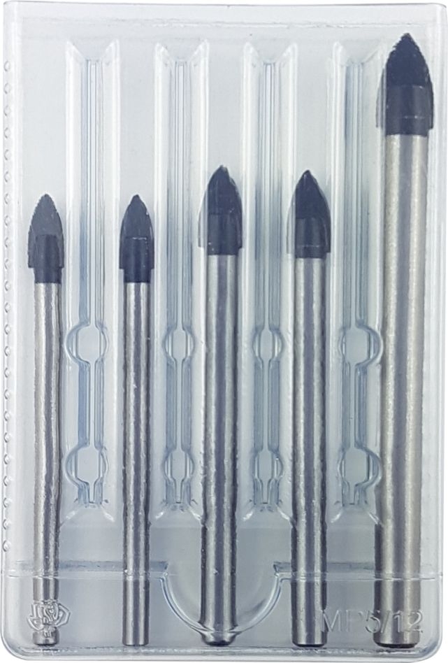 Projahn 59001 Crystal Glas- und Fliesenbohrer-Satz 5-tlg 2x 6mm, 2x 8mm, 1x 10mm