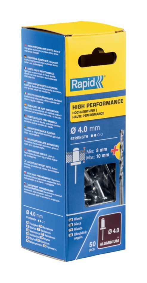 Rapid 5000385 Hochleistungsblindniete Ø4,0 x 14 mm  50 Stück