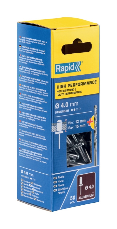 Rapid 5000386 Hochleistungsblindniete Ø4,0 x 18 mm  50 Stück
