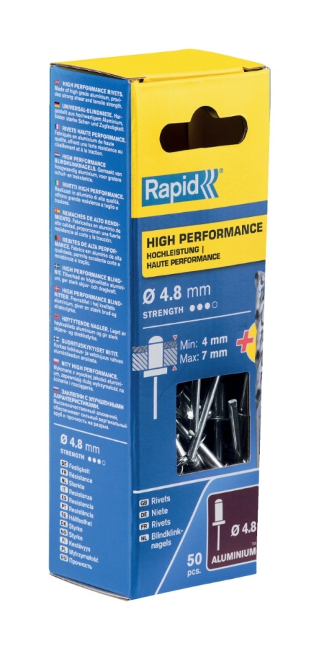 Rapid 5000387 Hochleistungsblindniete Ø4,8 x 10 mm  50 Stück