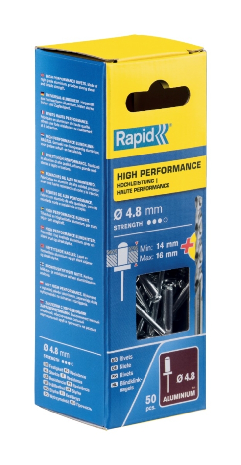 Rapid 5000391 Hochleistungsblindniete Ø4,8 x 20 mm  50 Stück