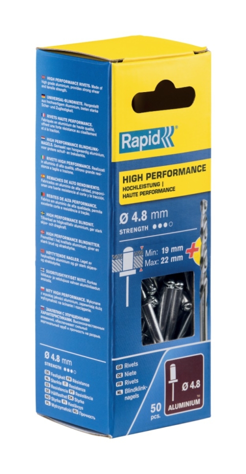 Rapid 5000392 Hochleistungsblindniete Ø4,8 x 25 mm  50 Stück