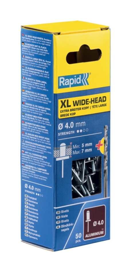 Rapid 5000660 XL-Blindniete Ø4,0 x 10 mm  50 Stück