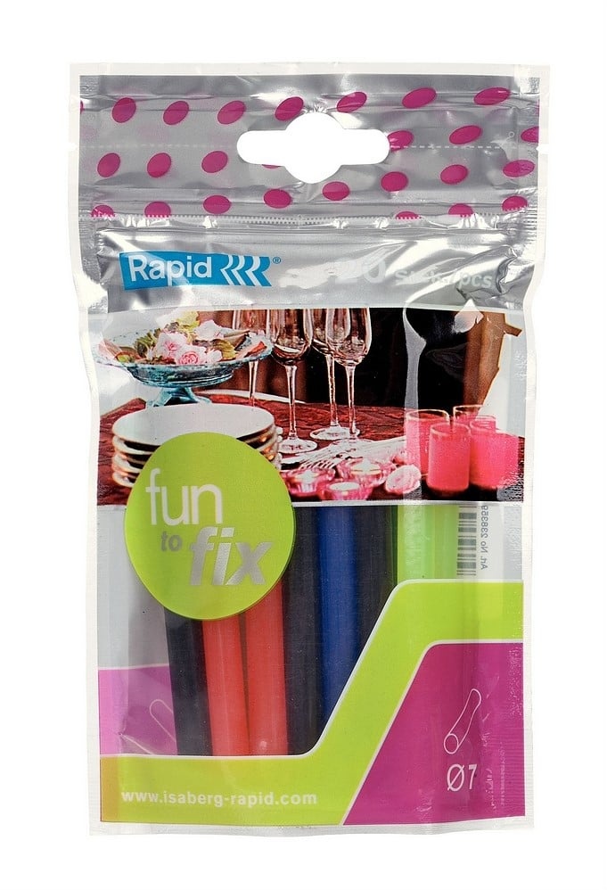 Rapid 23835900 Fun2Fix 7mm farbige Klebepatronen