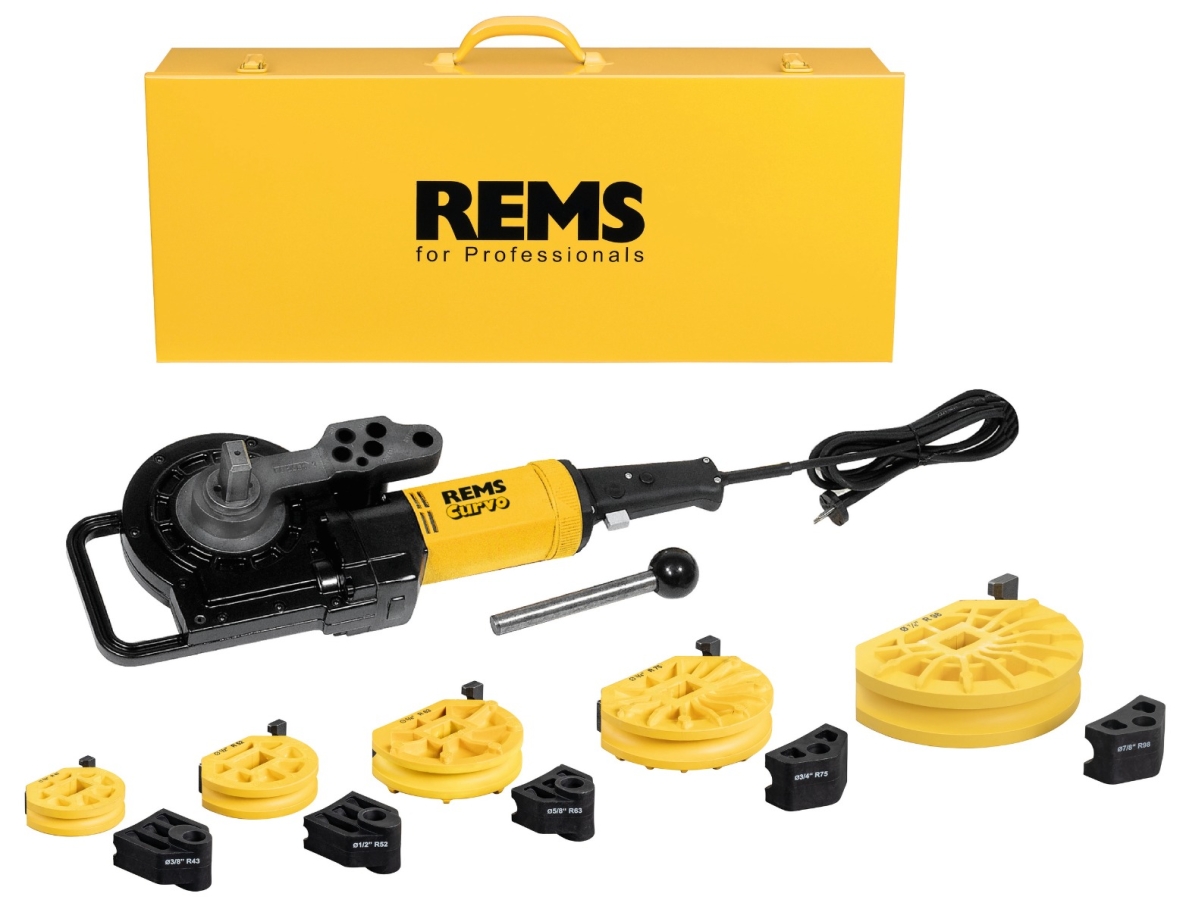 Rems 580024 R220 Curvo Satz 3/8-1/2-5/8-3/4-7/8" Elektrischer Rohrbieger