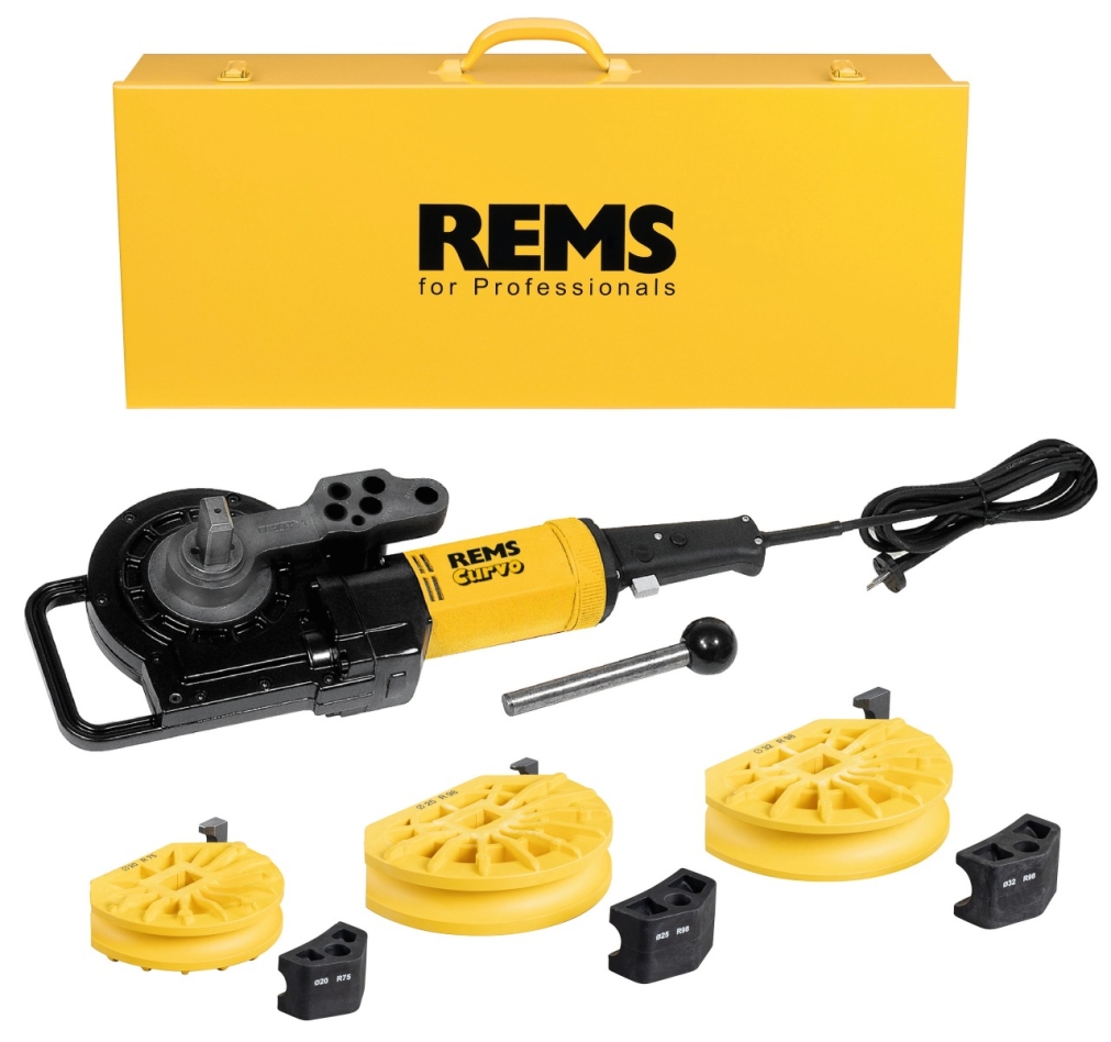 Rems 580029 R220 Curvo Set 20-25-32 Elektrischer Rohrbieger