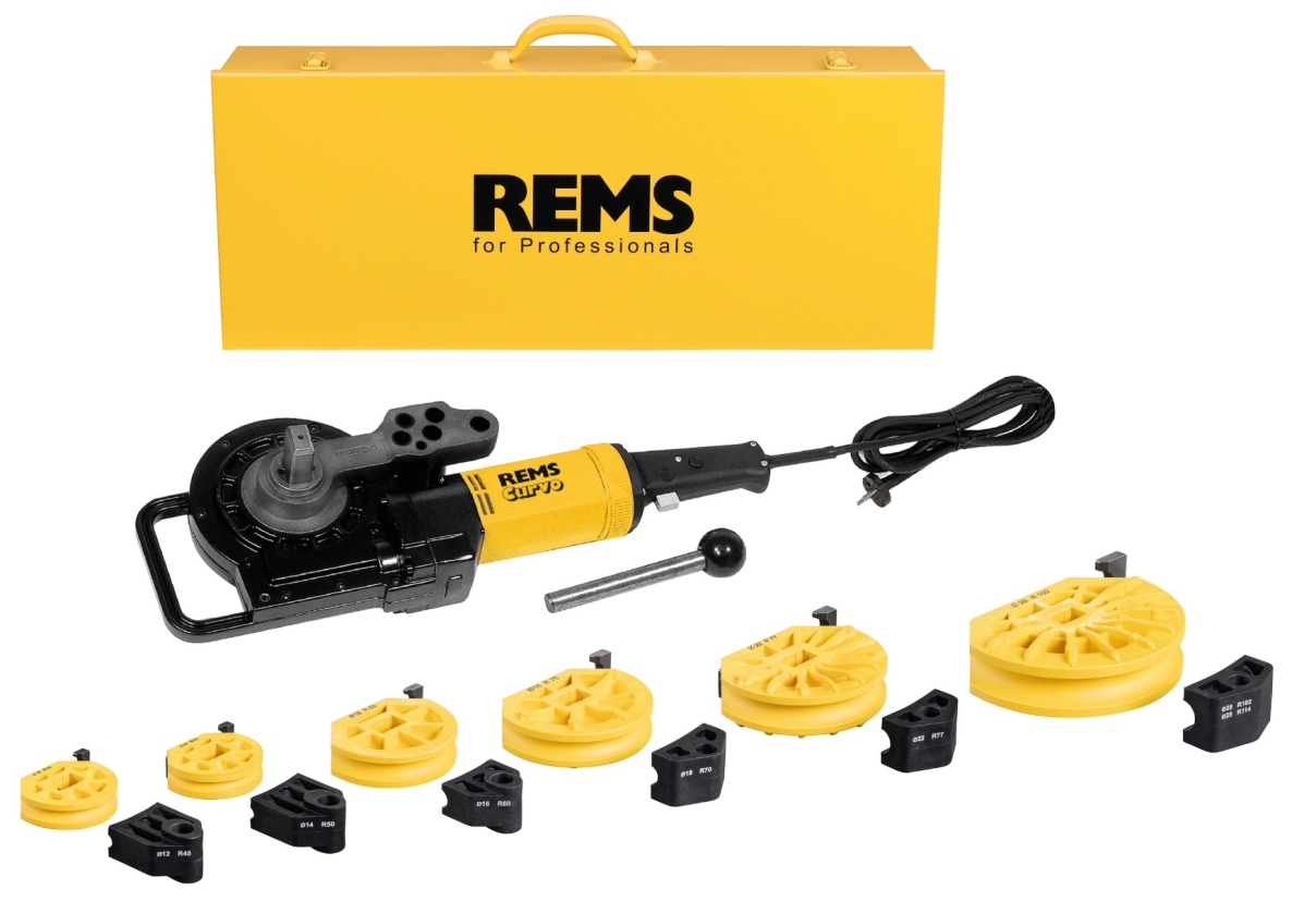 Rems 580031 R220 580031 Curvo Set 12-14-16-18-22-28 Elektrischer Rohrbieger