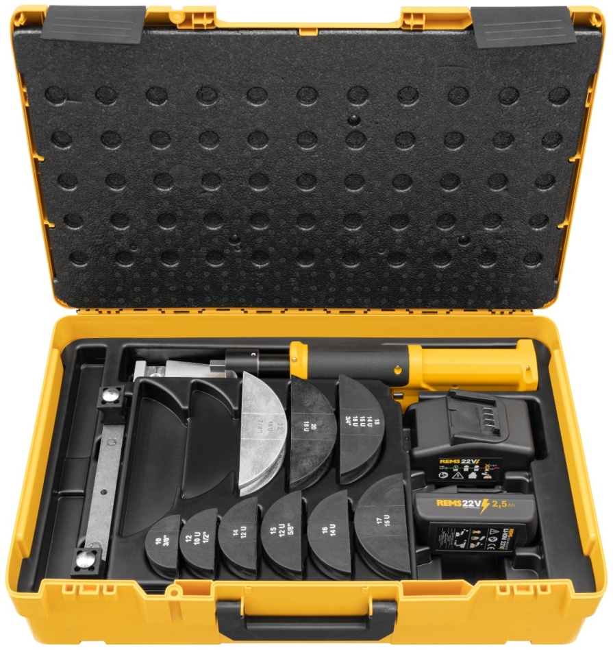 Rems 153416 R220 Hydro-Swing Accu-Rohrbieger 22 V Set 10-12-14-15-16-17-18-20-22
