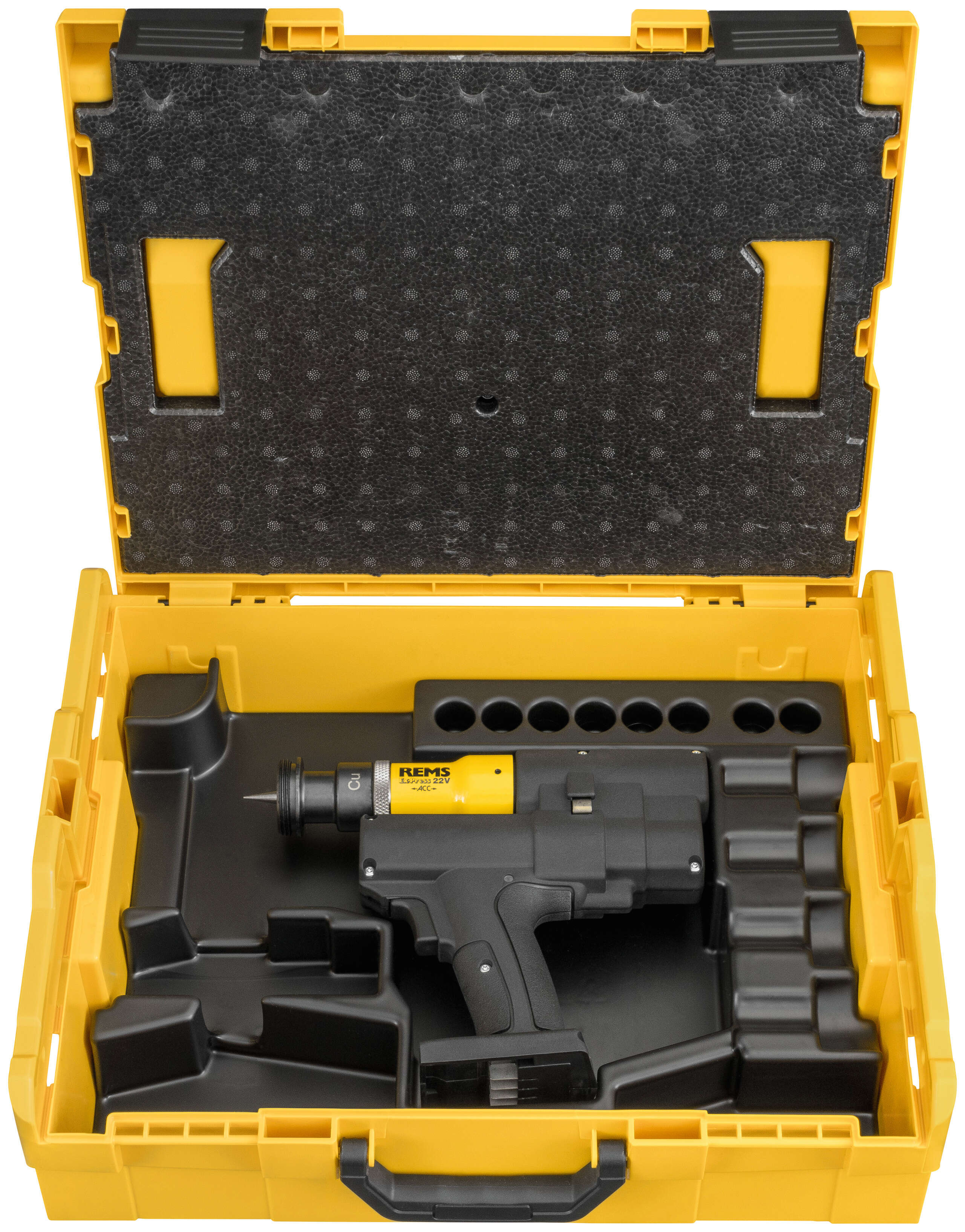 Rems 575029 R22 Ex-Press Cu 22V ACC Basic-Pack Akku-Rohrwalzmaschine, ohne Akku und Ladegerät, in L-Boxx