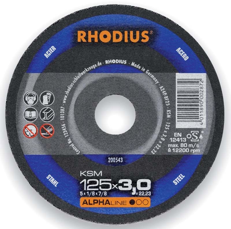 Rhodius 200539 KSM Trennscheibe Metall 115 x 3,0 x 22,23 mm