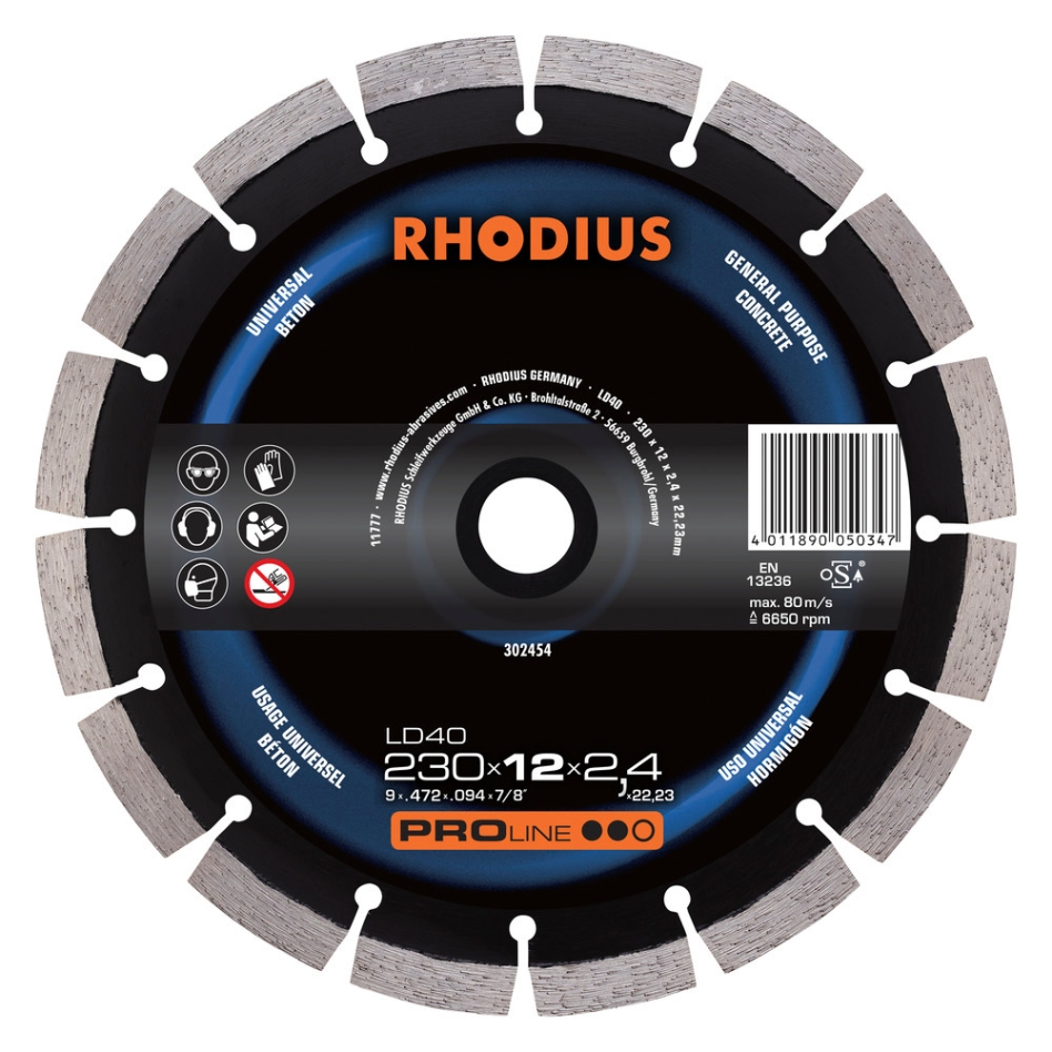 Rhodius 302454 LD40 Diamant Trennscheibe 230mm