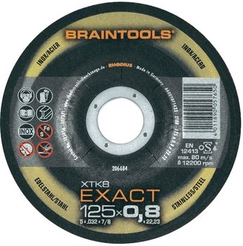 Rhodius 206683 XT8 Exact Trennscheibe extra dünn Metall/Inox 115 x 0,8 x 22,23 mm