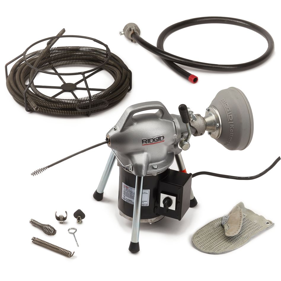 Ridgid 11981 K-50 Segment-Federmaschine mit A-17-A Adapter und A-30 Kabelsatz