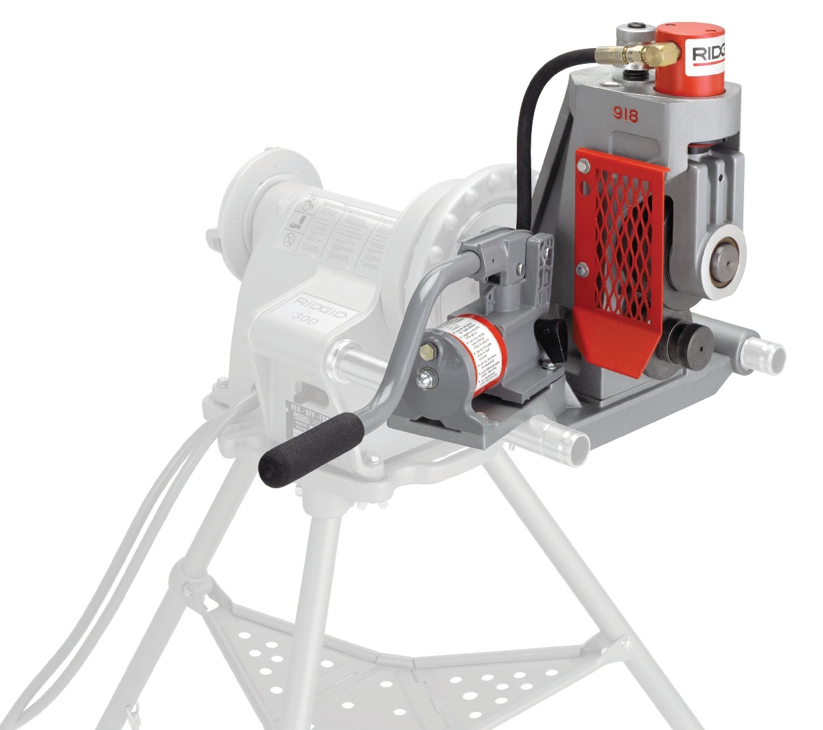 Ridgid 57092 Rollennutfräsmaschine mit 1233/300 Kompaktwagen-Bausatz 2" - 12"