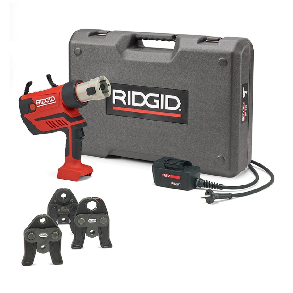 Ridgid 67133 RP350-C Kit Standard 12 - 108 mm Basis-Set Presszange 230V + 3 Backen V 15-22-28