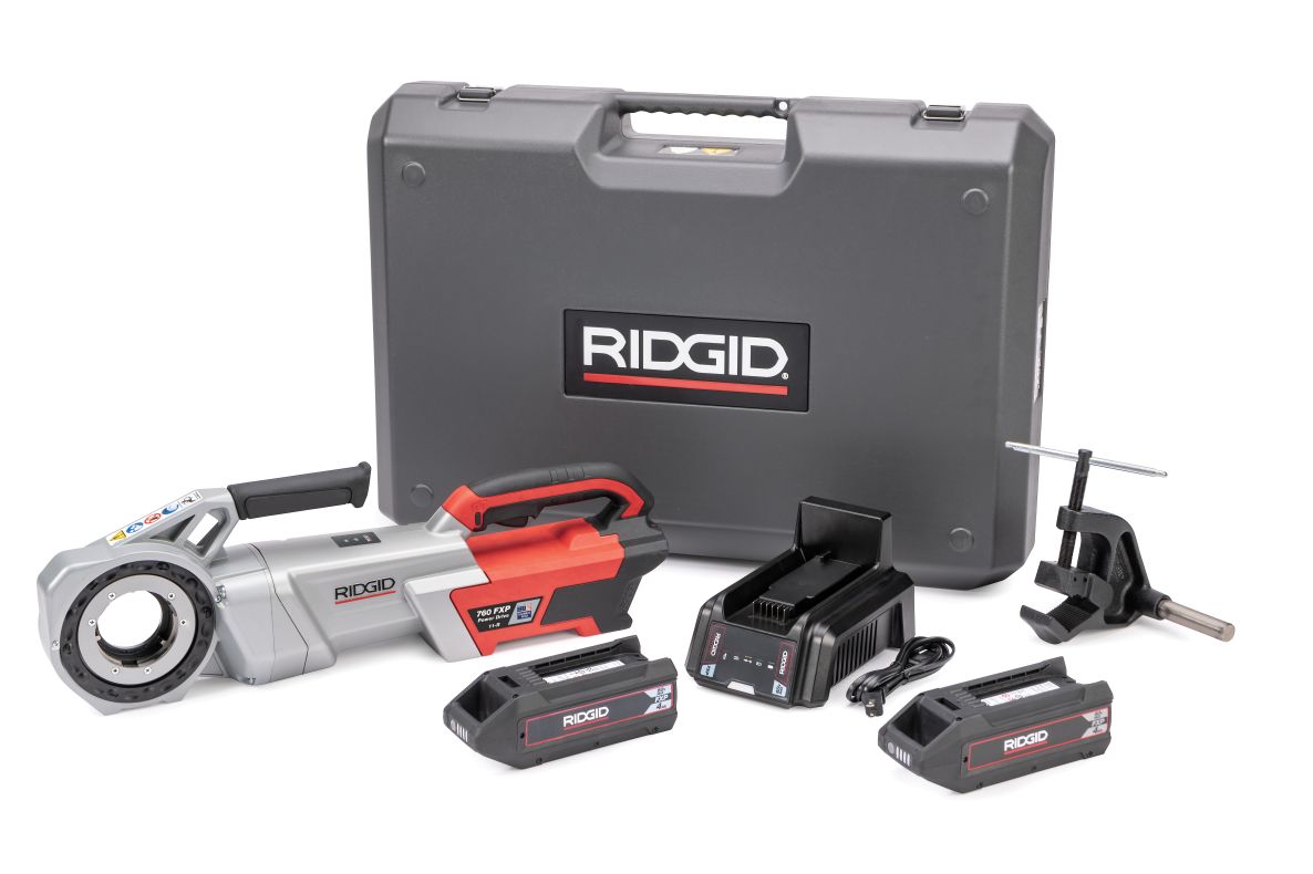 Ridgid 72078 760 FXP Elektrodrahtschneider (11-R) mit Tragarm 2x 4Ah Akkus und Ladegerät im Koffer