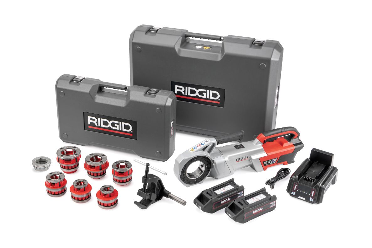 Ridgid 72083 760 FXP Elektrodrahtschneider Set (12-R) 2x 4Ah Akkus und Ladegerät im Koffer