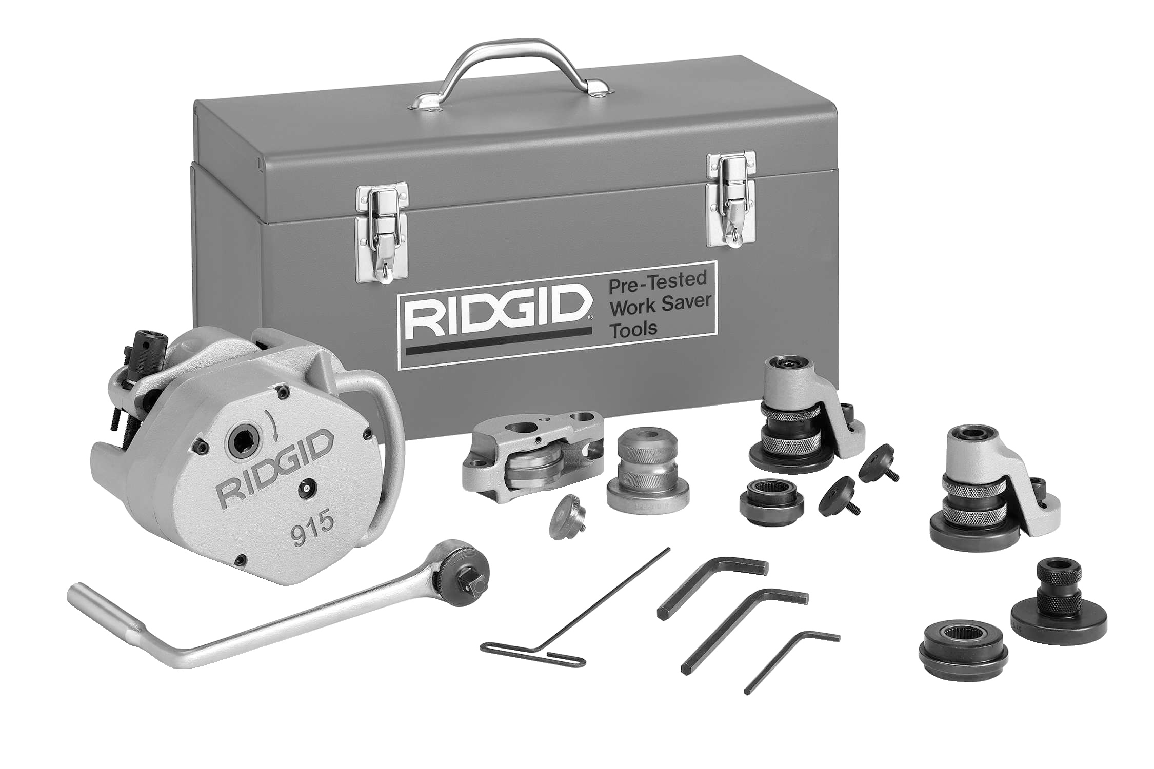 Ridgid 88232 915 Rollennutmaschine mit 2" - 6" Sch. 10 (2" - 3 1/2" Sch. 40) Rollennutensatz