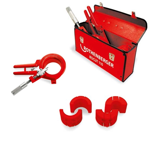 Rothenberger 55035 ROCUT 110 Set für Kunststoffrohre 50, 75 und 110mm