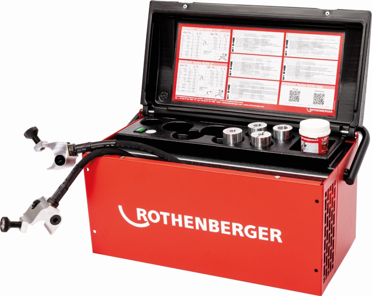 Rothenberger 1500004195 Rofrost II Turbo 1 1/4" R290 Rohrgefriersystem + 6 Reduzierschalen