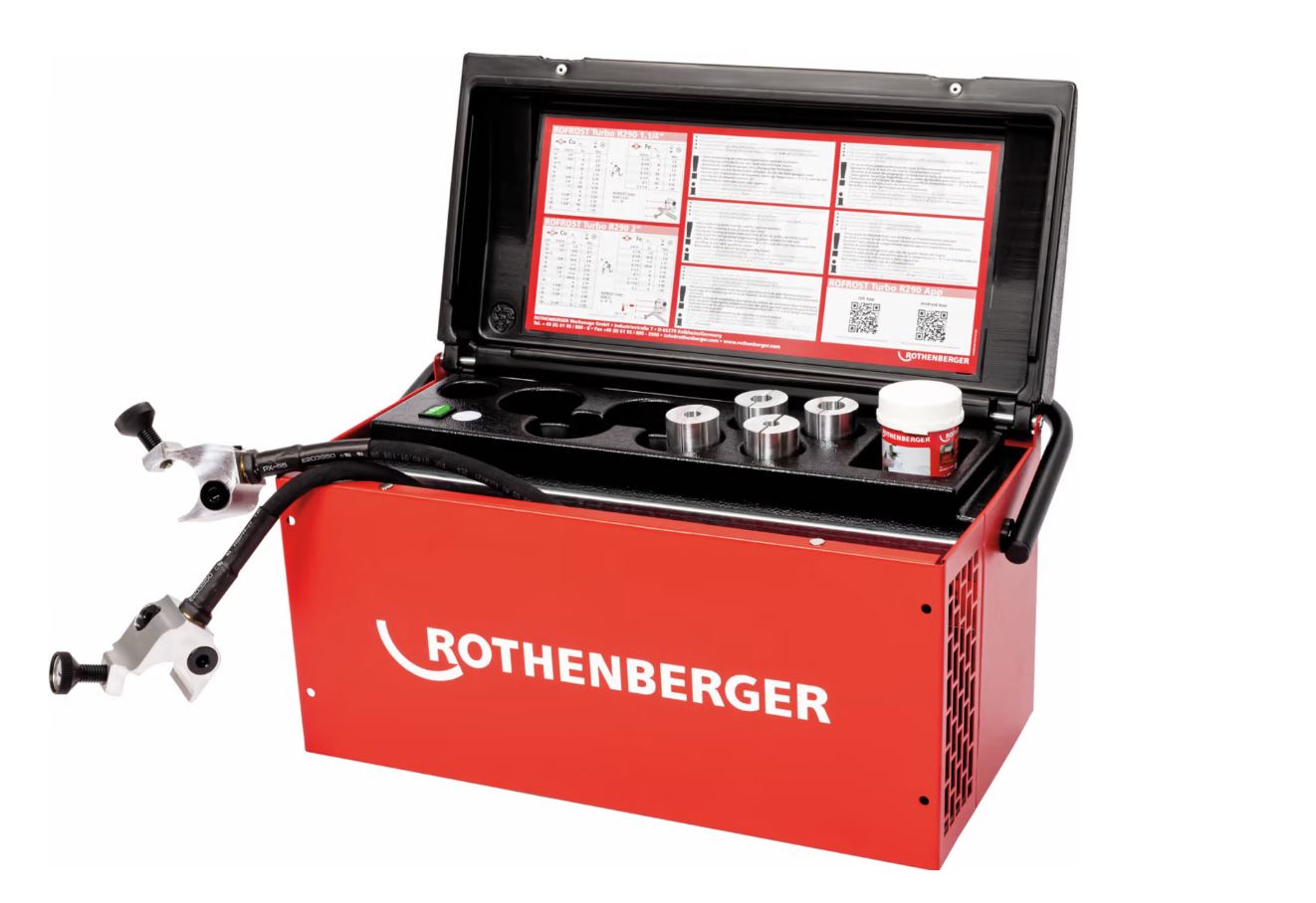 Rothenberger 1500004196 Rofrost II Turbo 2" R290 Rohrgefriersystem + 8 Reduzierschalen