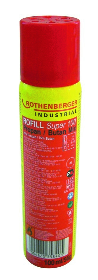 Rothenberger Industrial ROT035840 Gasnachfüllung, Rofill Super 100