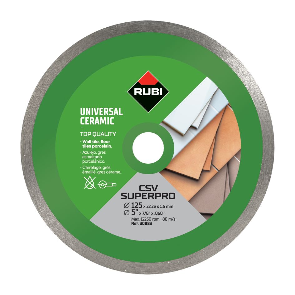 Rubi 30883 CSV-125 SUPERPRO CONTINU Diamanttrennscheibe 125mm für Keramikfliesen