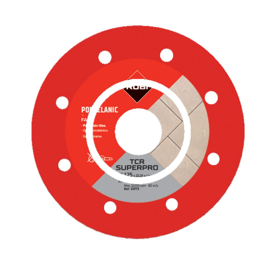 Rubi 31973 TCR-125 SUPERPRO TURBO Diamanttrennscheibe 125x22.2x1.4mm für Feinsteinzeug